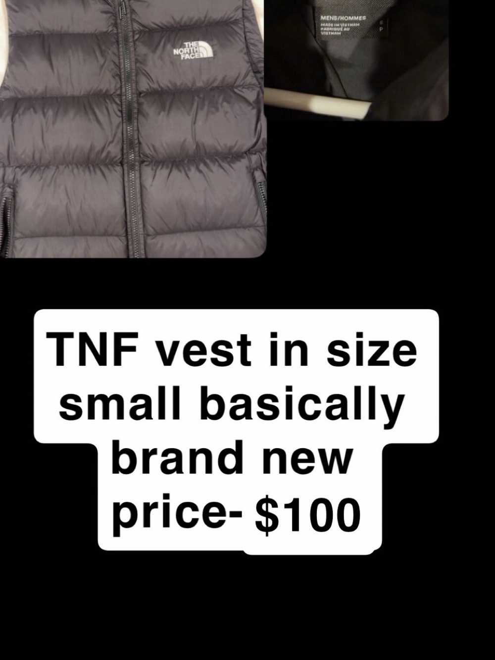 The North Face Black Quilted Down Vest
